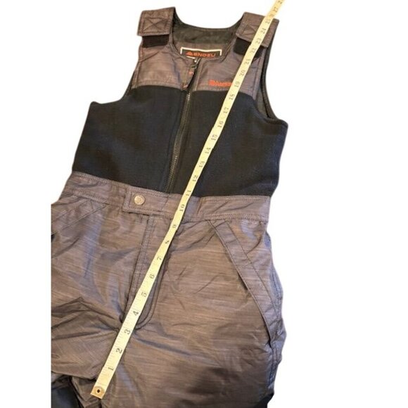 Snozu Kids Snow Bib Overalls Black Gray Insulated Polyester Winter Pants Size 6 - Picture 6 of 7